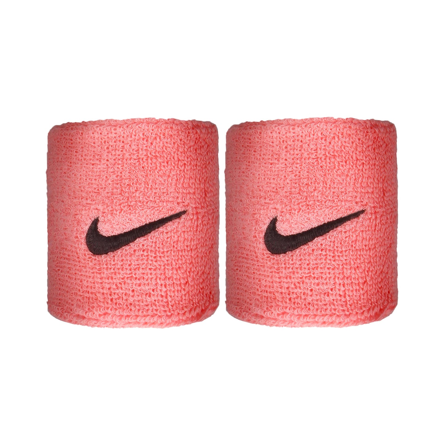 Nike Swoosh Zweetband Verpakking 2 stuks kort - roze, zwart Nike Swoosh Zweetband Verpakking 2 stuks kort - roze, zwart