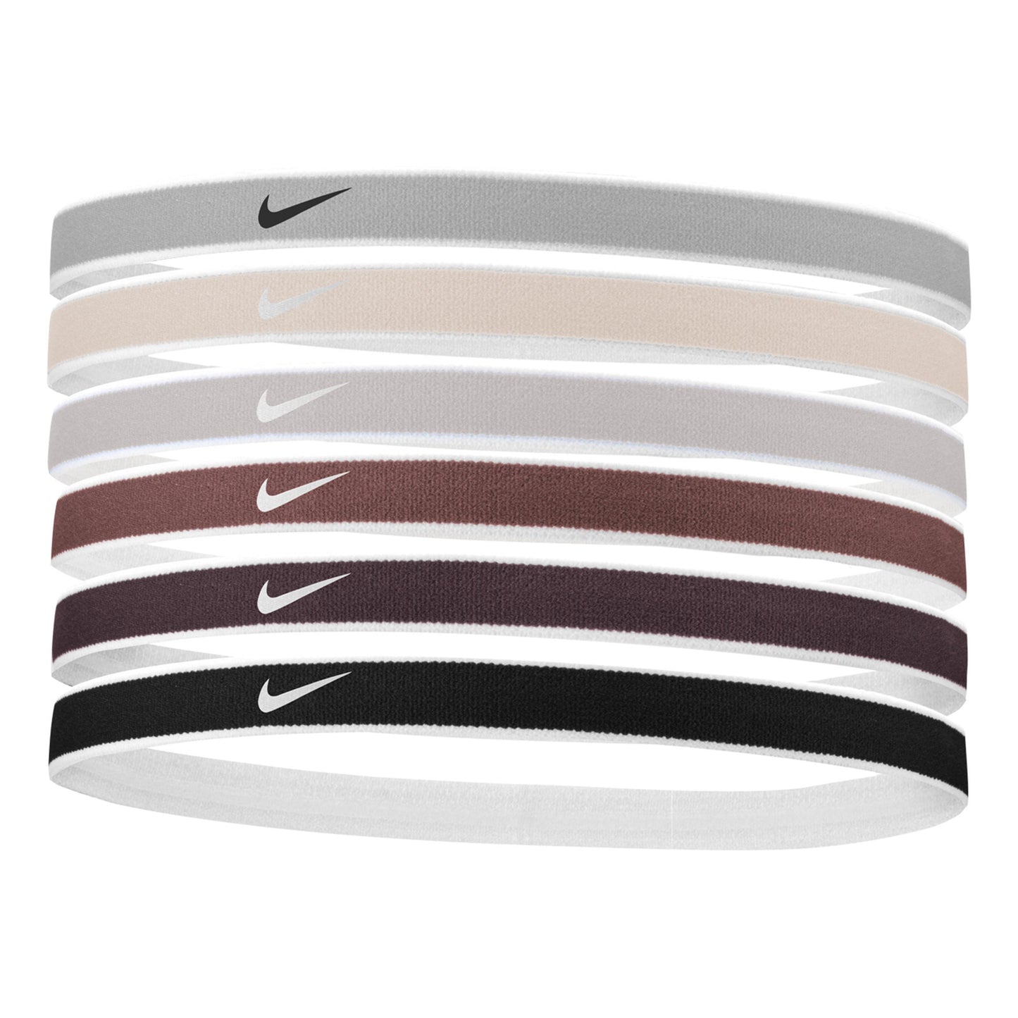 Nike Swoosh Sport Tipped Bandeau Pack de 6 Unisex - crème, noir Nike Swoosh Sport Tipped Bandeau Pack de 6 Unisex - crème, noir