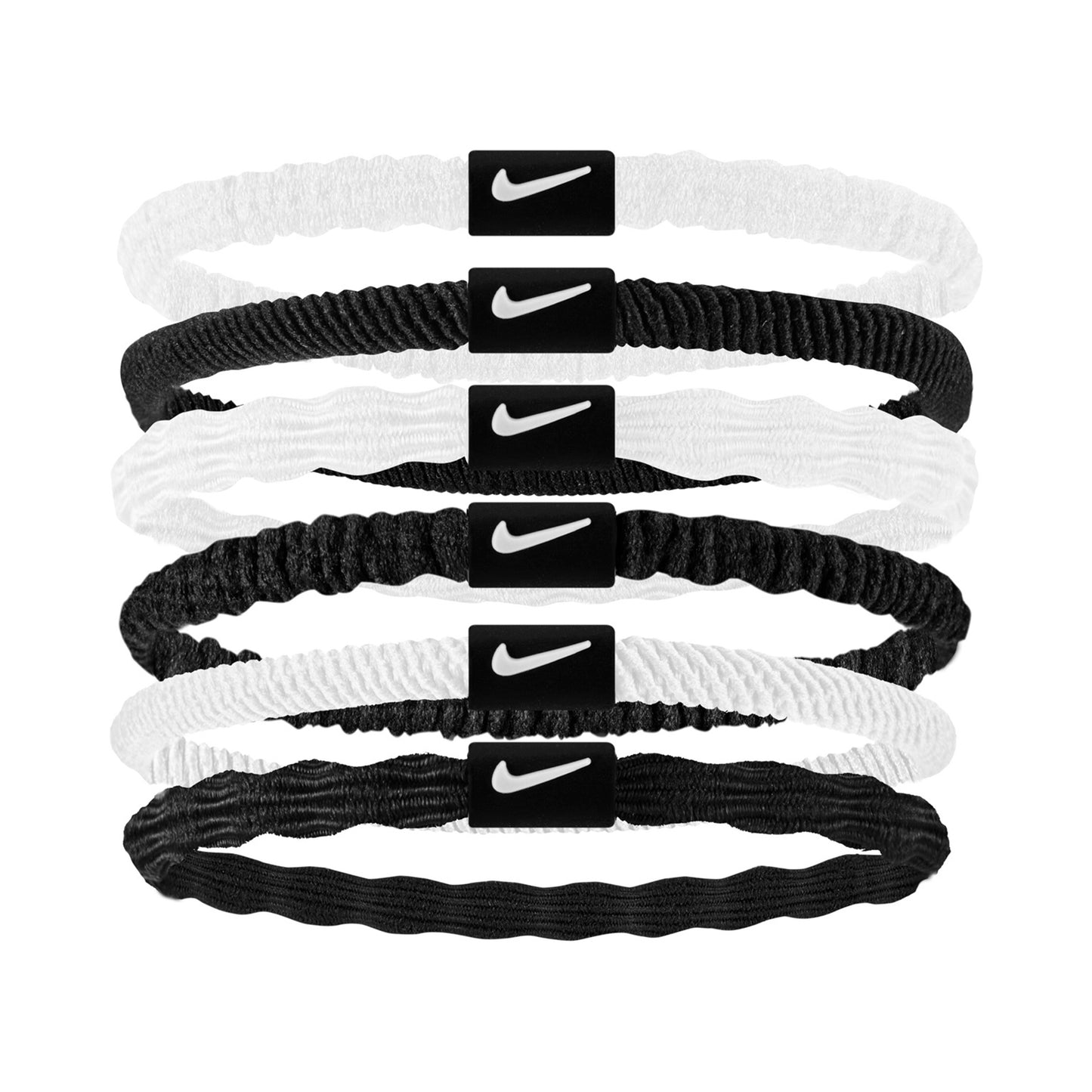 Nike Flex Hair Tie Haarband Verpakking 6 Stuks-Wit,Zwart Nike Flex Hair Tie Haarband Verpakking 6 Stuks-Wit,Zwart