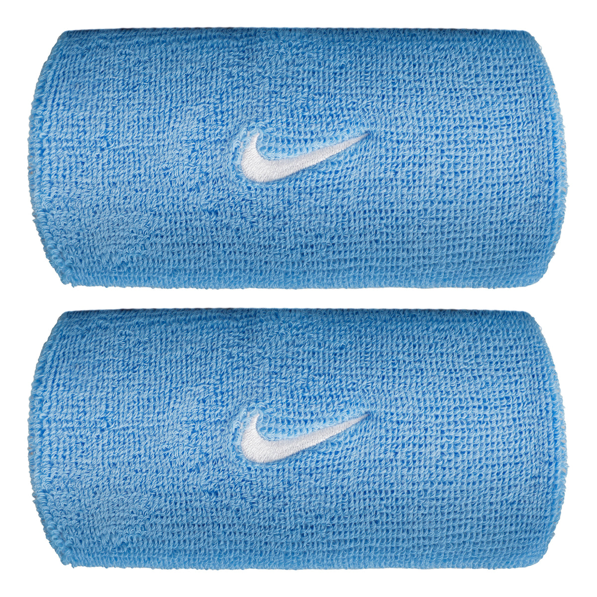 Nike Swoosh Classic Doublewide Zweetband lang - blauw, wit Nike Swoosh Classic Doublewide Zweetband lang - blauw, wit