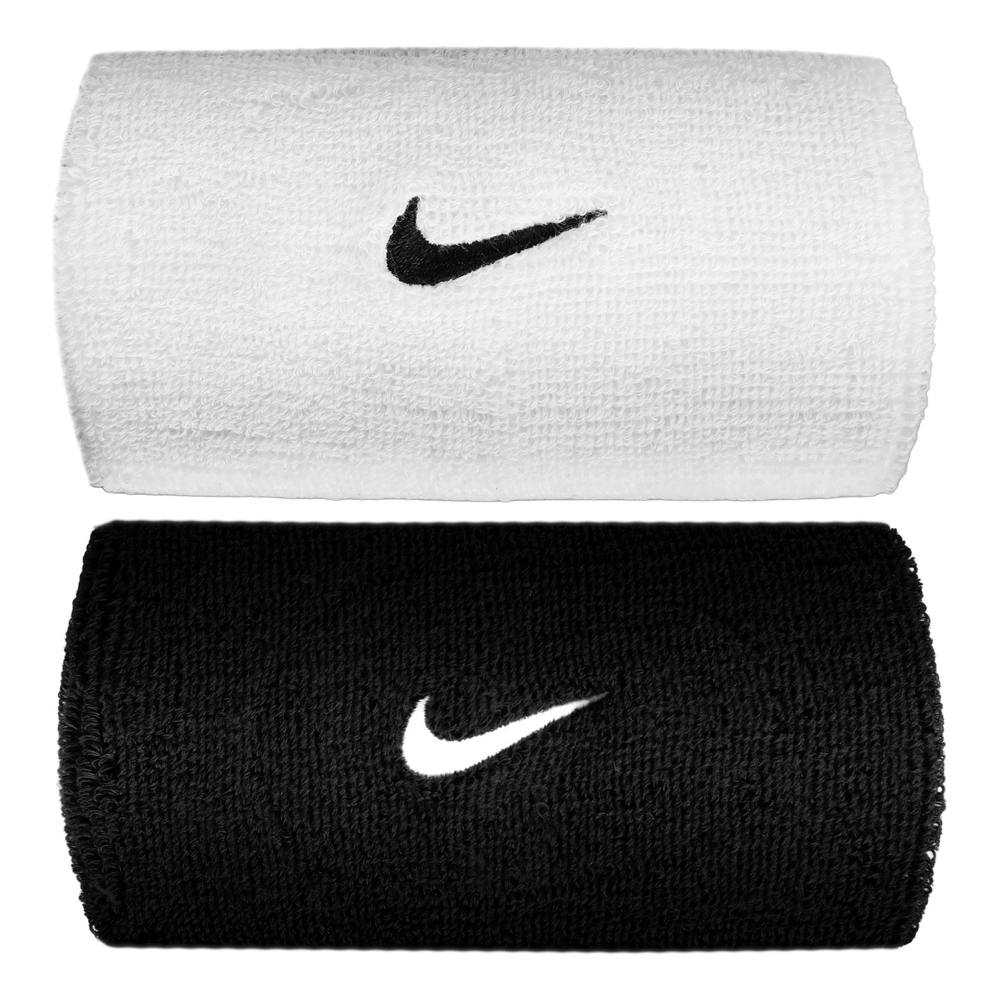 Nike Swoosh Classic Doublewide Zweetband lang - zwart, zwart Nike Swoosh Classic Doublewide Zweetband lang - zwart, zwart