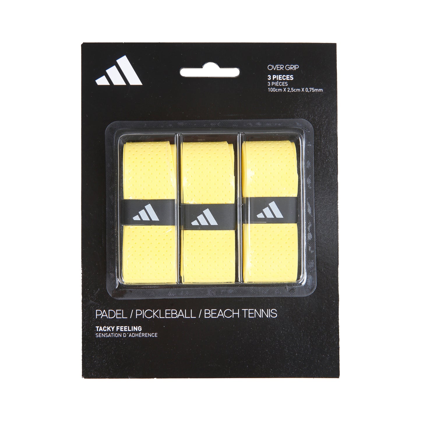 adidas Padel Overgrip Verpakking 3 Stuks-Geel adidas Padel Overgrip Verpakking 3 Stuks-Geel