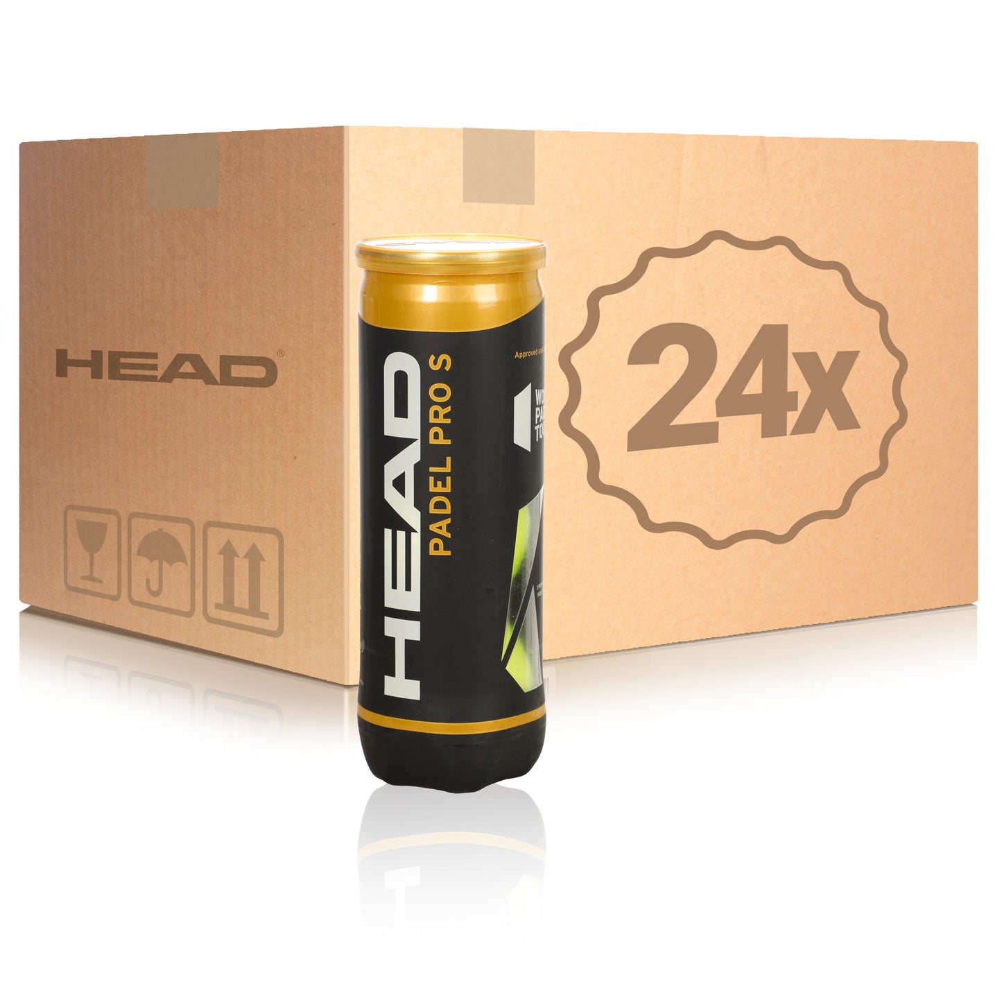 HEAD 24 Tubes de 3 Padel Pro S En carton HEAD 24 Tubes de 3 Padel Pro S En carton