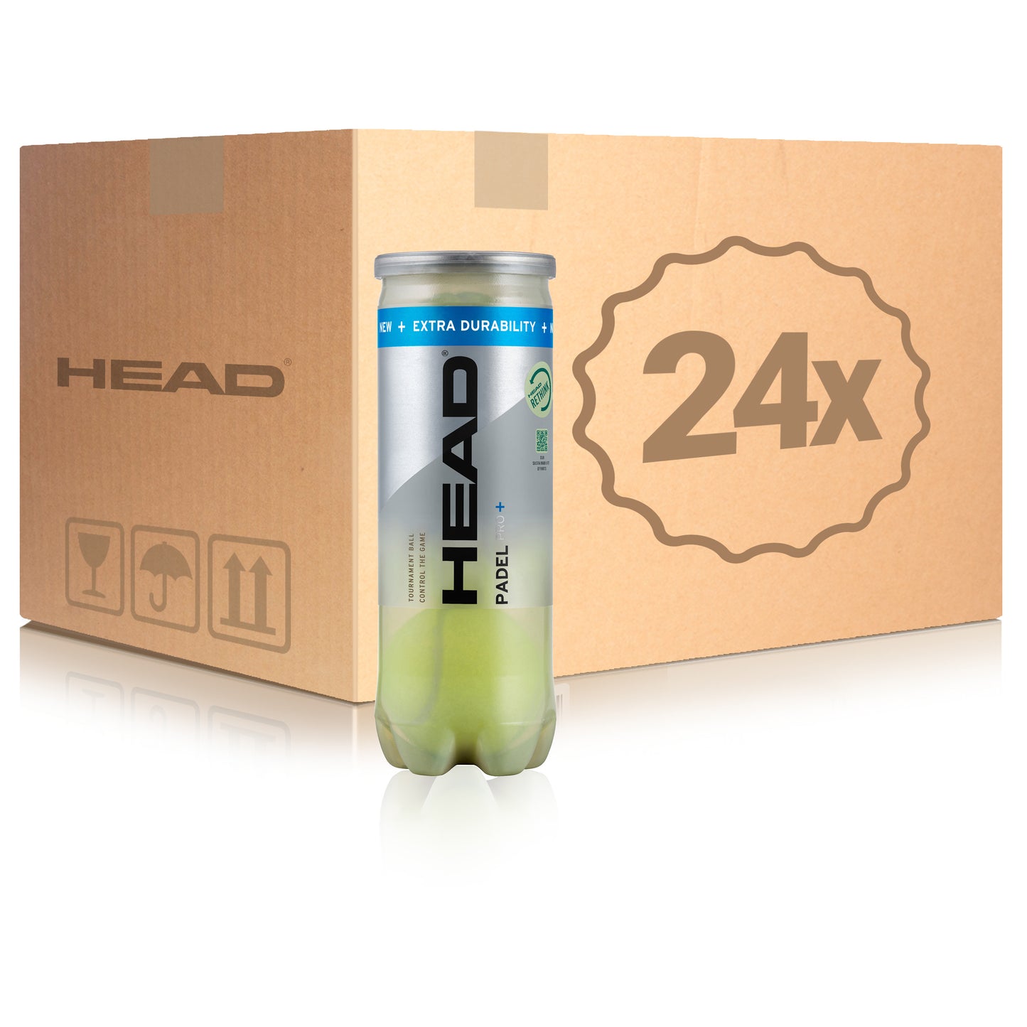 HEAD 24 Tubes de 3 Padel Pro+ En carton HEAD 24 Tubes de 3 Padel Pro+ En carton