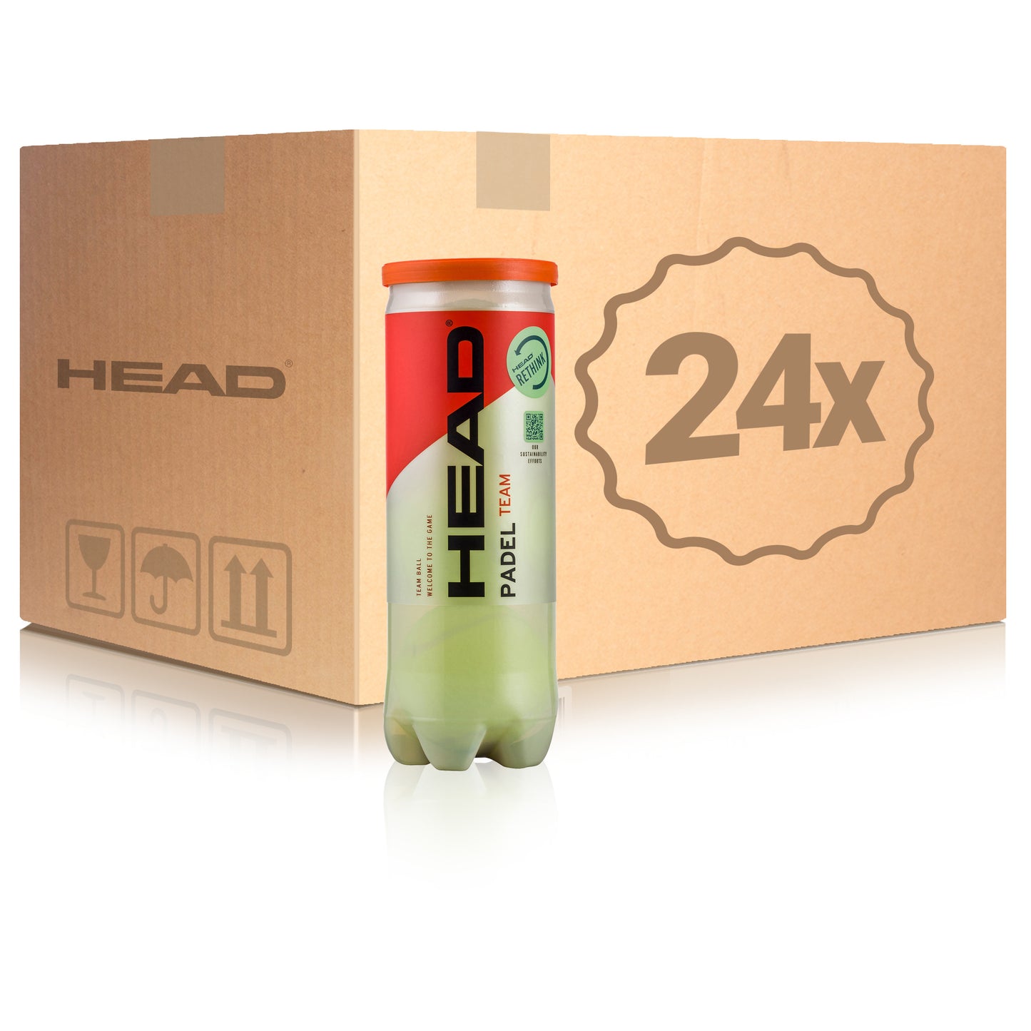 HEAD 24x verpakking 3 stuks Padel Team HEAD 24x verpakking 3 stuks Padel Team