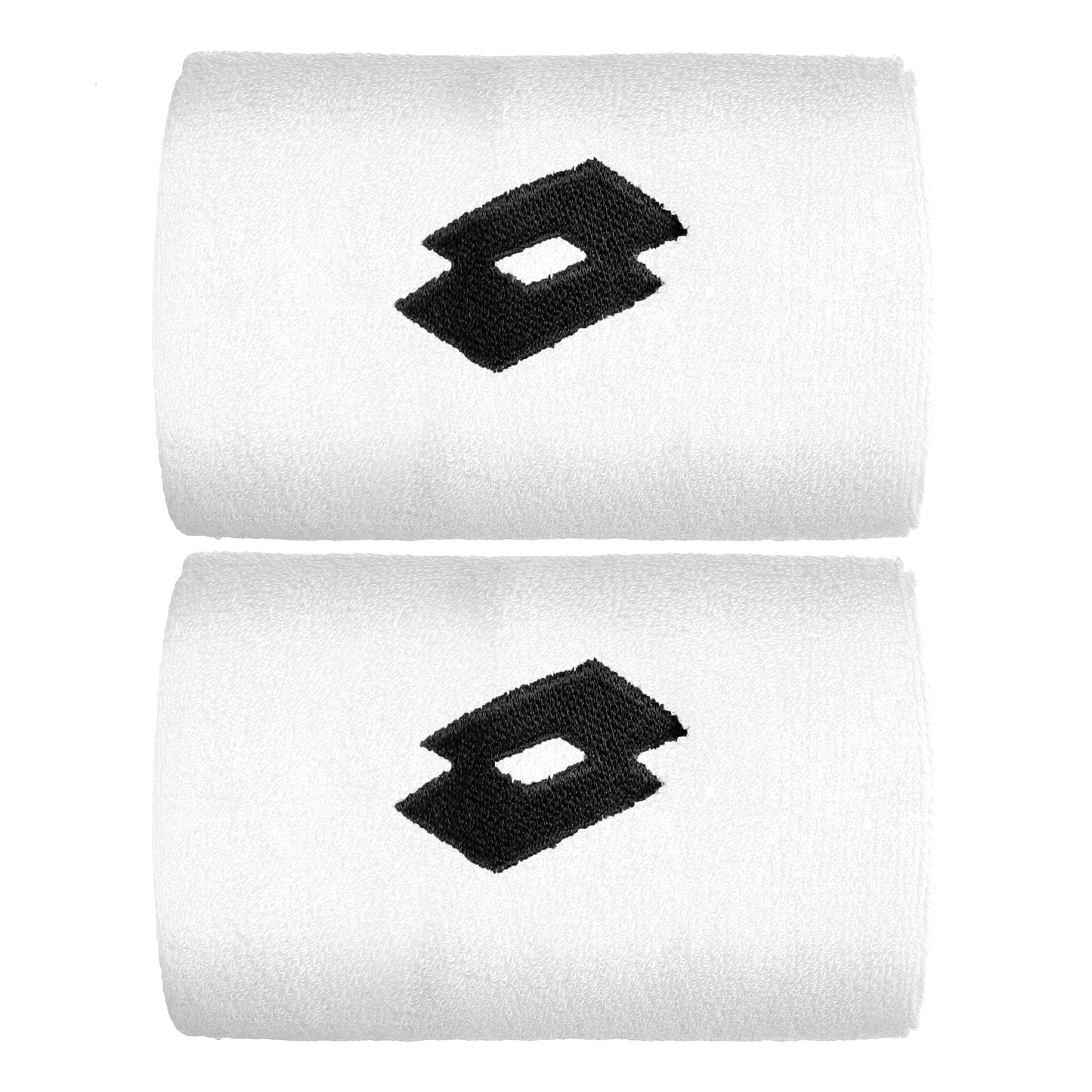 Lotto Zweetband Verpakking 2 stuks kort - wit, zwart Lotto Zweetband Verpakking 2 stuks kort - wit, zwart