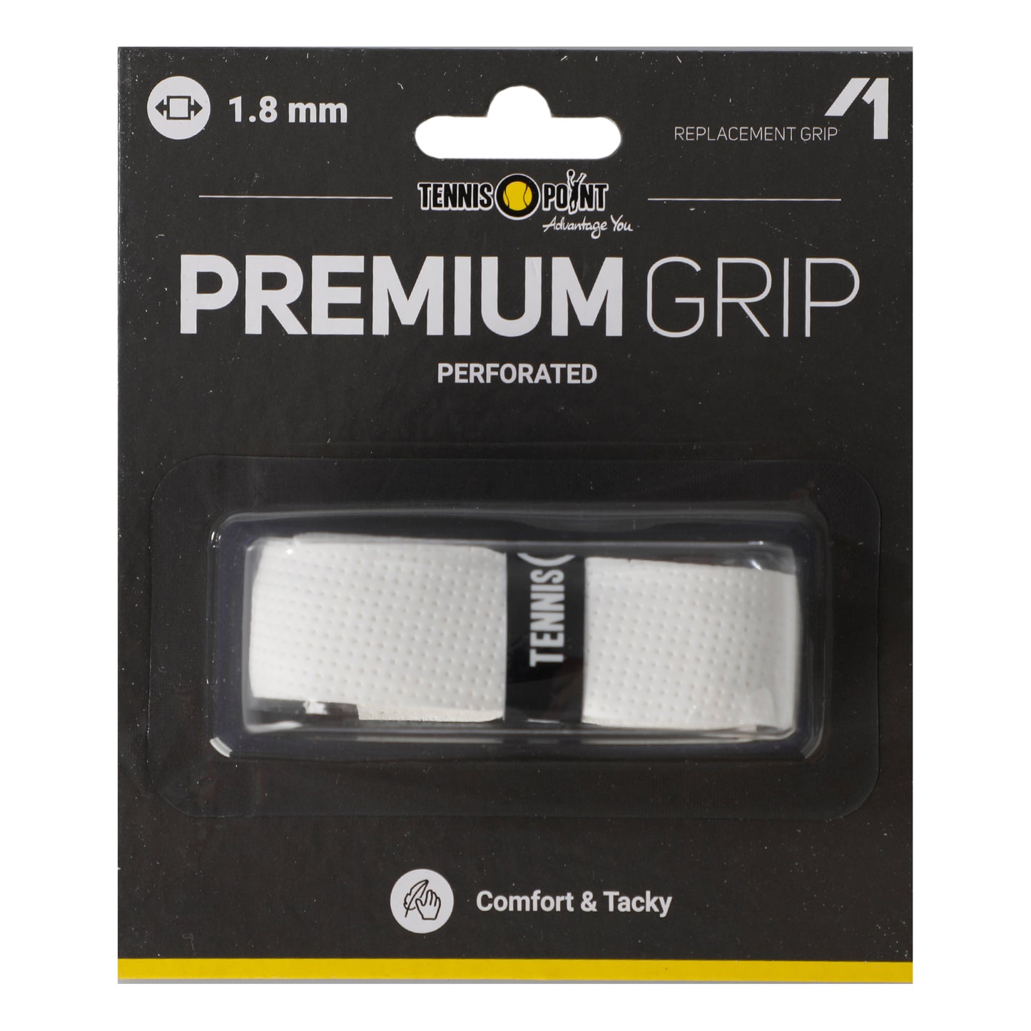 Tennis-Point Premium Grip Perforated Pack 1 Unité-Blanc Tennis-Point Premium Grip Perforated Pack 1 Unité-Blanc