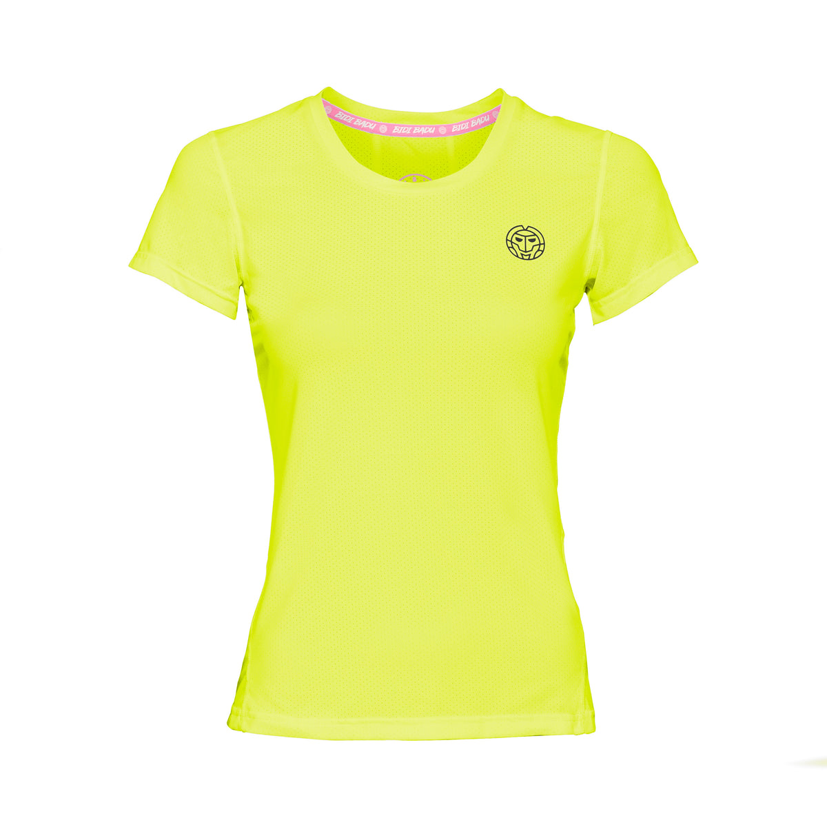 BIDI BADU Calla Tech Roundneck T-shirt Meisjes-Neongeel,Zwart BIDI BADU Calla Tech Roundneck T-shirt Meisjes-Neongeel,Zwart