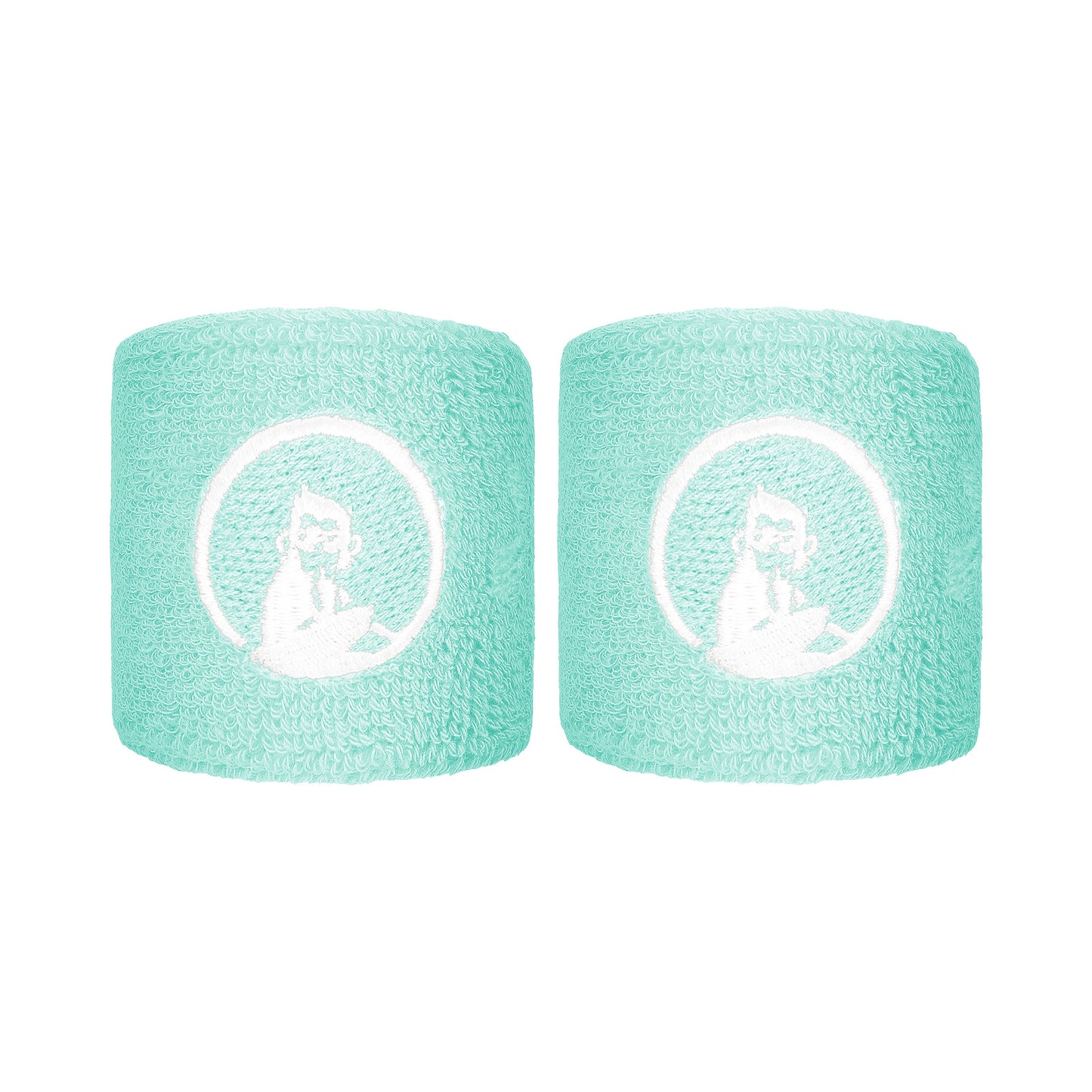 Quiet Please Poignet Pack de 2 unités court - turquoise, blanc Quiet Please Poignet Pack de 2 unités court - turquoise, blanc