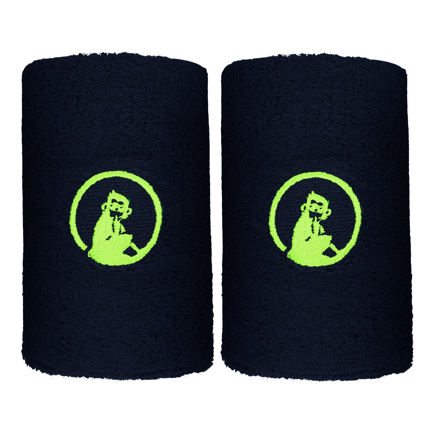 Quiet Please Poignet Pack de 2 unités long - bleu foncé, vert fluo Quiet Please Poignet Pack de 2 unités long - bleu foncé, vert fluo