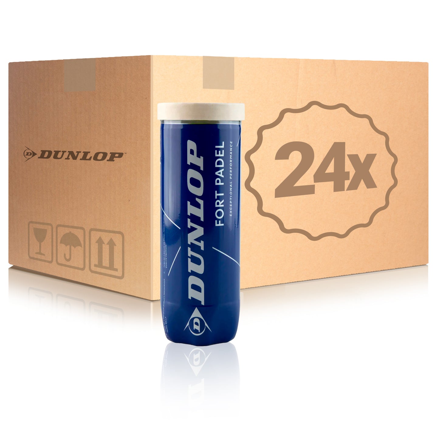 Dunlop 24x verpakking 3 stuks Fort Padel Dunlop 24x verpakking 3 stuks Fort Padel
