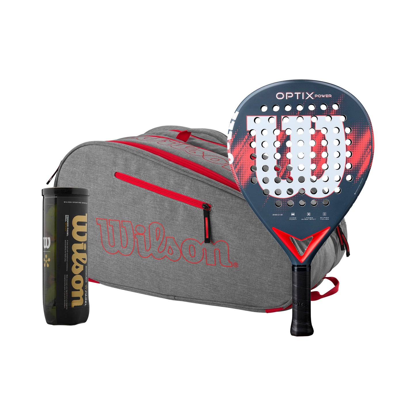 Wilson Optix V2 Power Plus rackettas, Plus balverpakking Wilson Optix V2 Power Plus rackettas, Plus balverpakking
