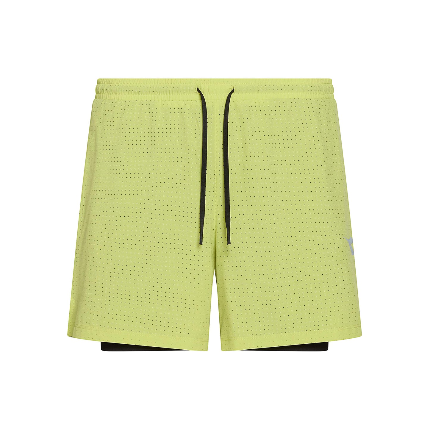 Diadora 2in1 Shorts Heren - limoen Diadora 2in1 Shorts Heren - limoen