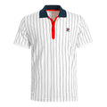 Stripes Polo Hommes-Blanc,Bleu Foncé