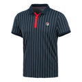 BB1 Stripes Polo Hommes - bleu foncé, blanc