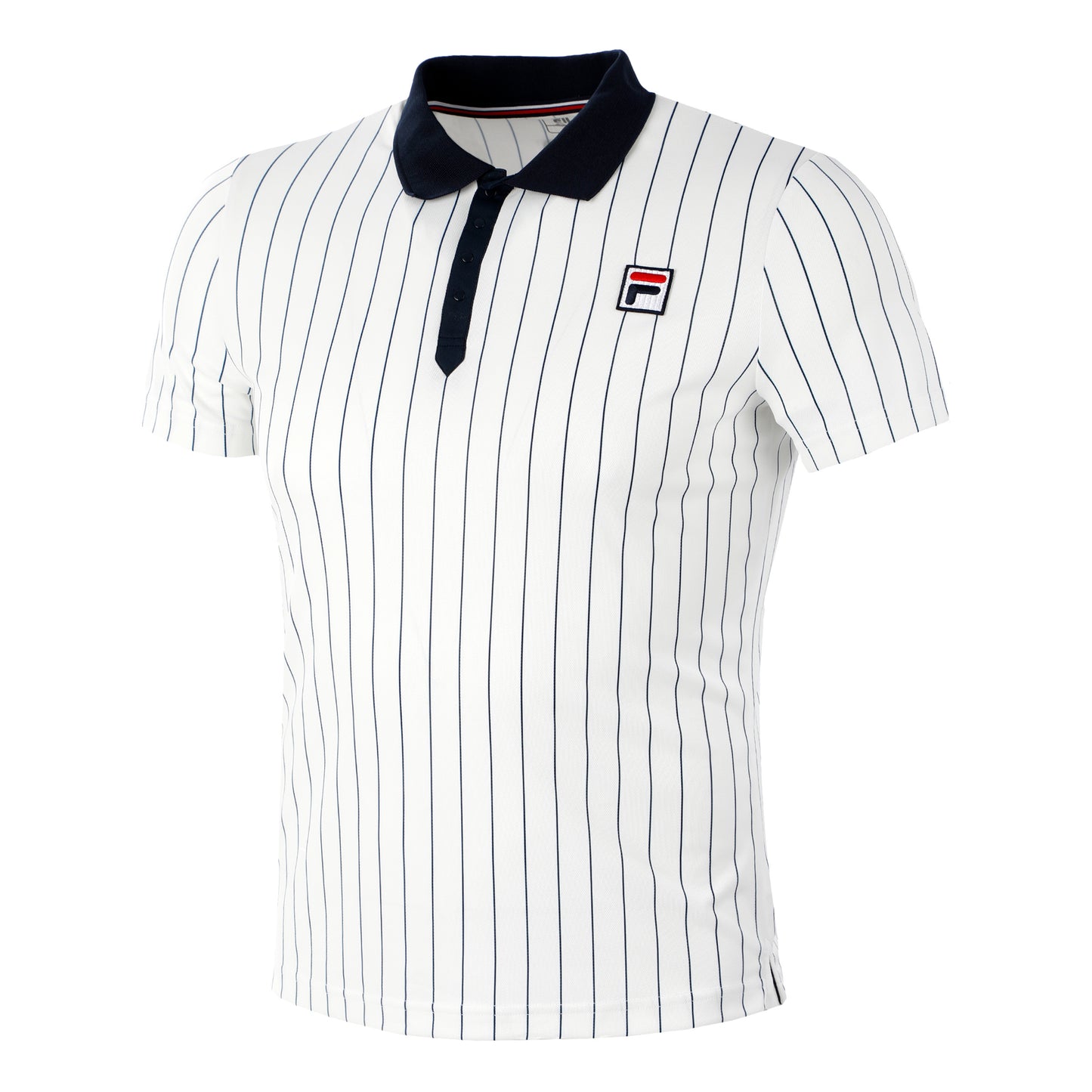 Fila Stripes Björn Polo Hommes - blanc, bleu foncé