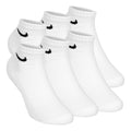 Everyday Cushioned Ankle Chaussettes de sport Pack de 6 Unisex - blanc, noir