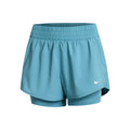 Dri-Fit One Mid Rise 2in1 3in Shorts Dames - petrolblauw,