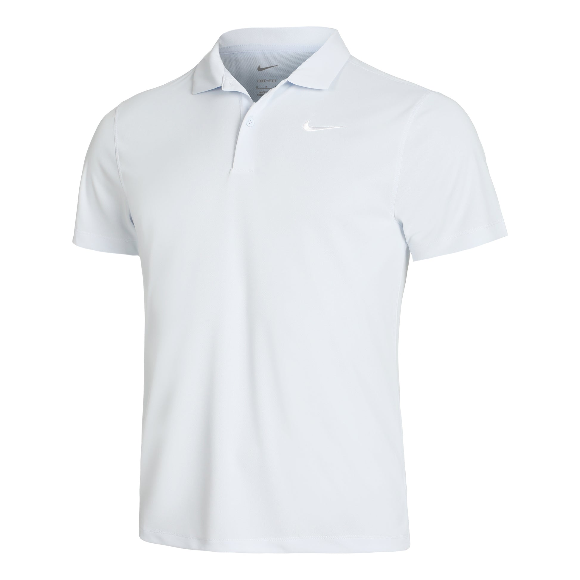 Nike Dri-Fit Victory Court Solid Polo Heren - wit, lichtgrijs