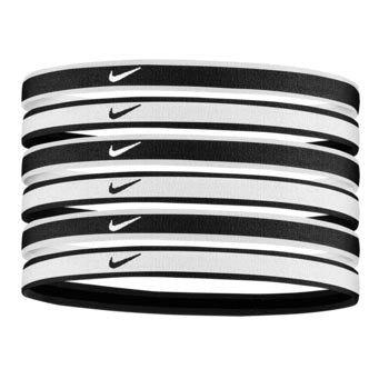 Nike Swoosh Sport Tipped Bandeau Pack De 6-Blanc,Noir