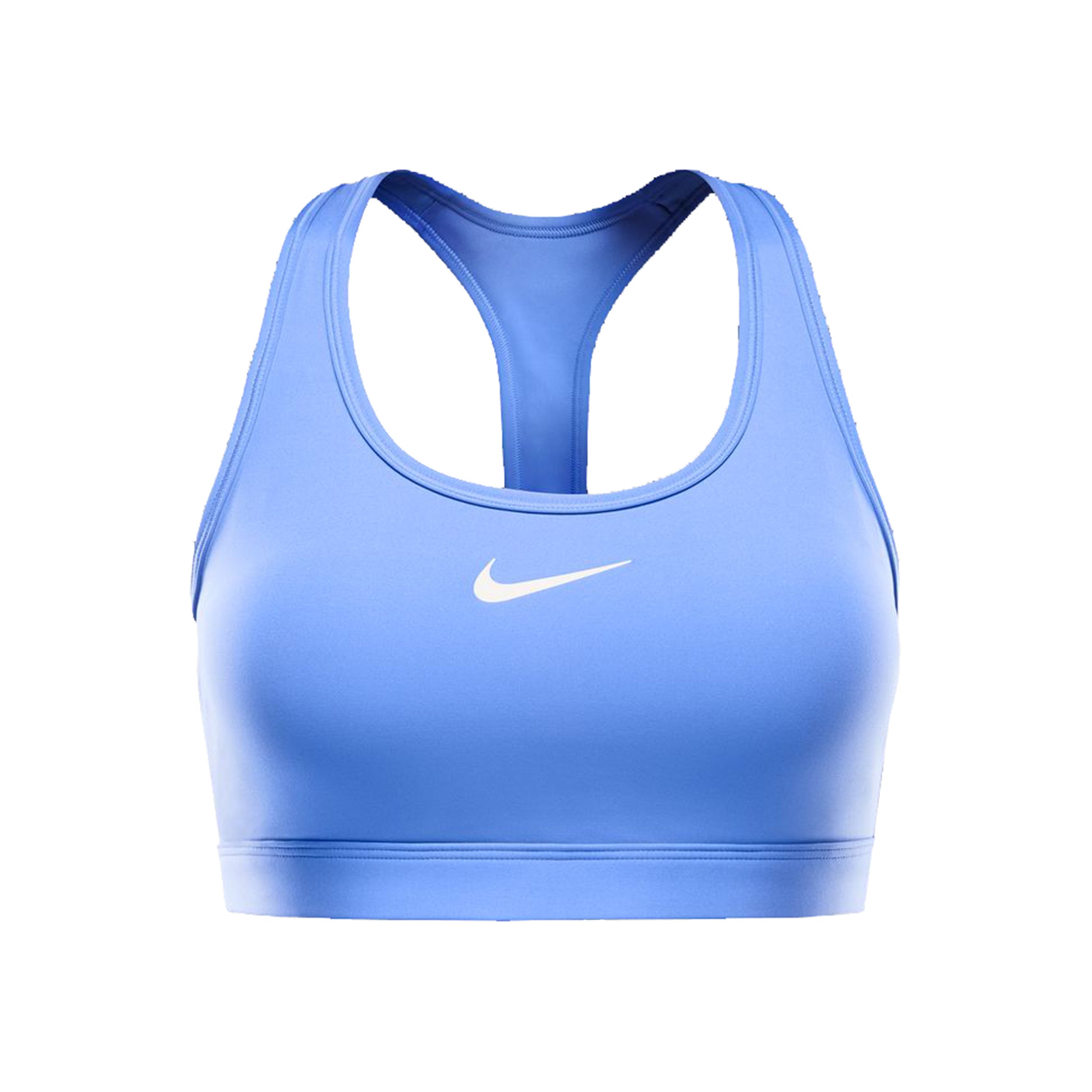 Nike Swoosh Medium Sport-bh Dames - lichtblauw, wit