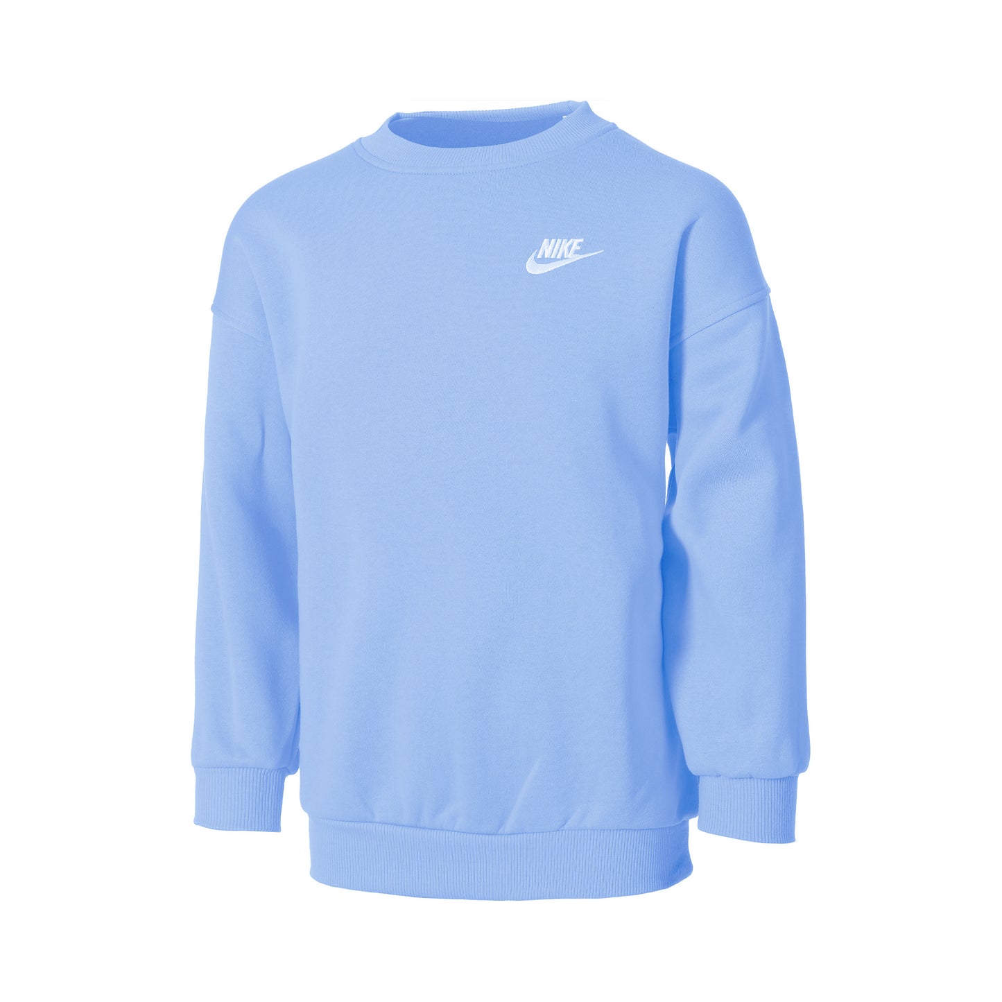Nike Sportswear Club Fleece Oversized Crew Sweatshirt Meisjes - lichtblauw, wit