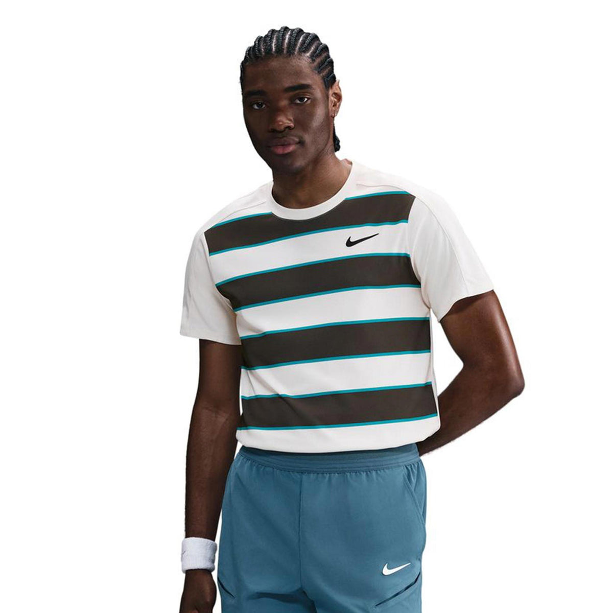 Nike Court Dri-Fit Advantage Slam T-shirt Heren - crème, bruin