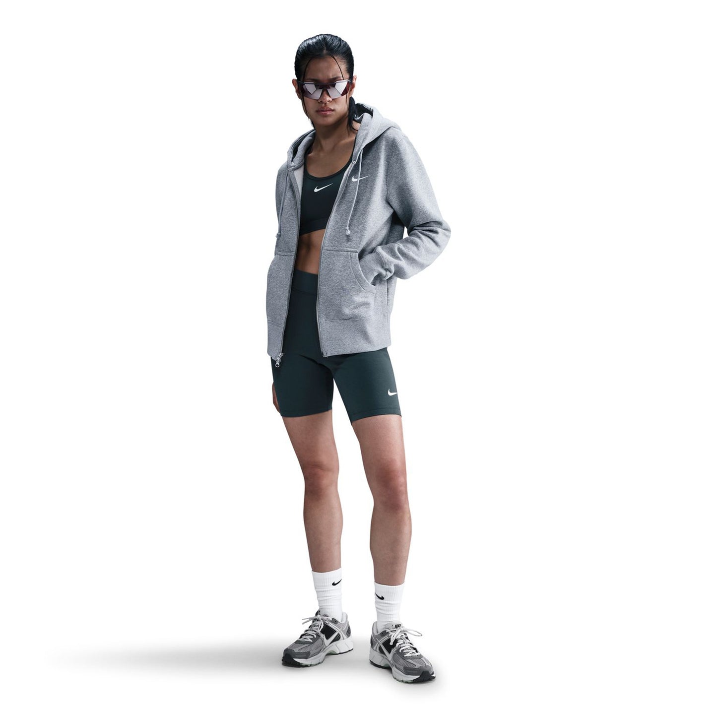 Nike Sportswear Phoenix Fleece Full-Zip Gilet En Coton Femmes-Gris