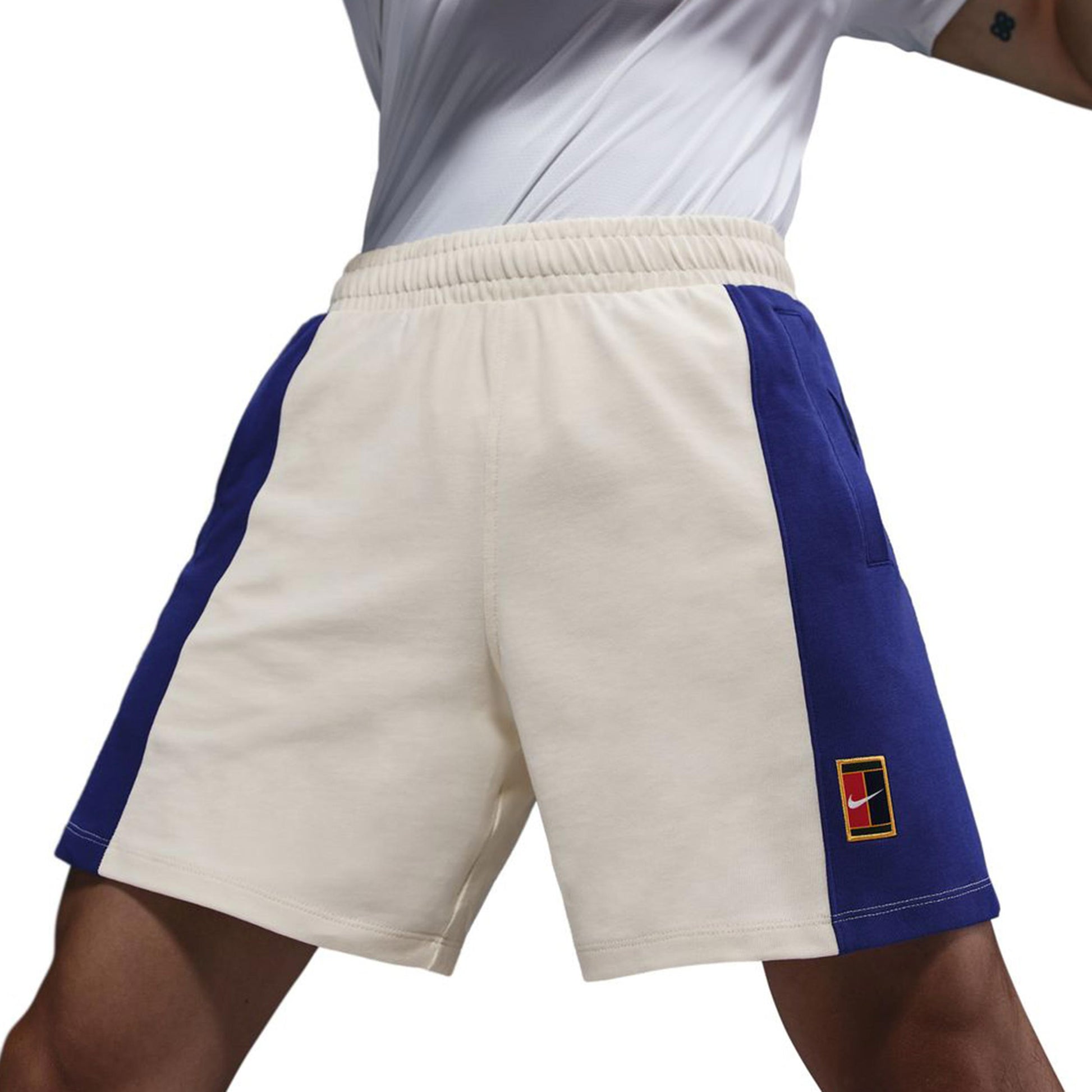 Nike Court Dri-FIT Heritage Shorts Hommes-Crème,Bleu