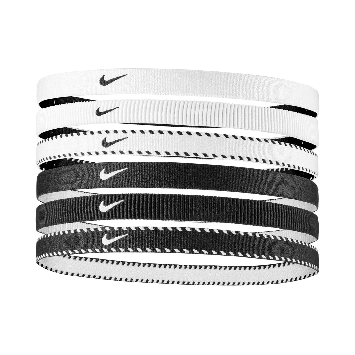 Nike Nike Flex Classic Haarband Verpakking 6 Stuks-Wit,Zwart
