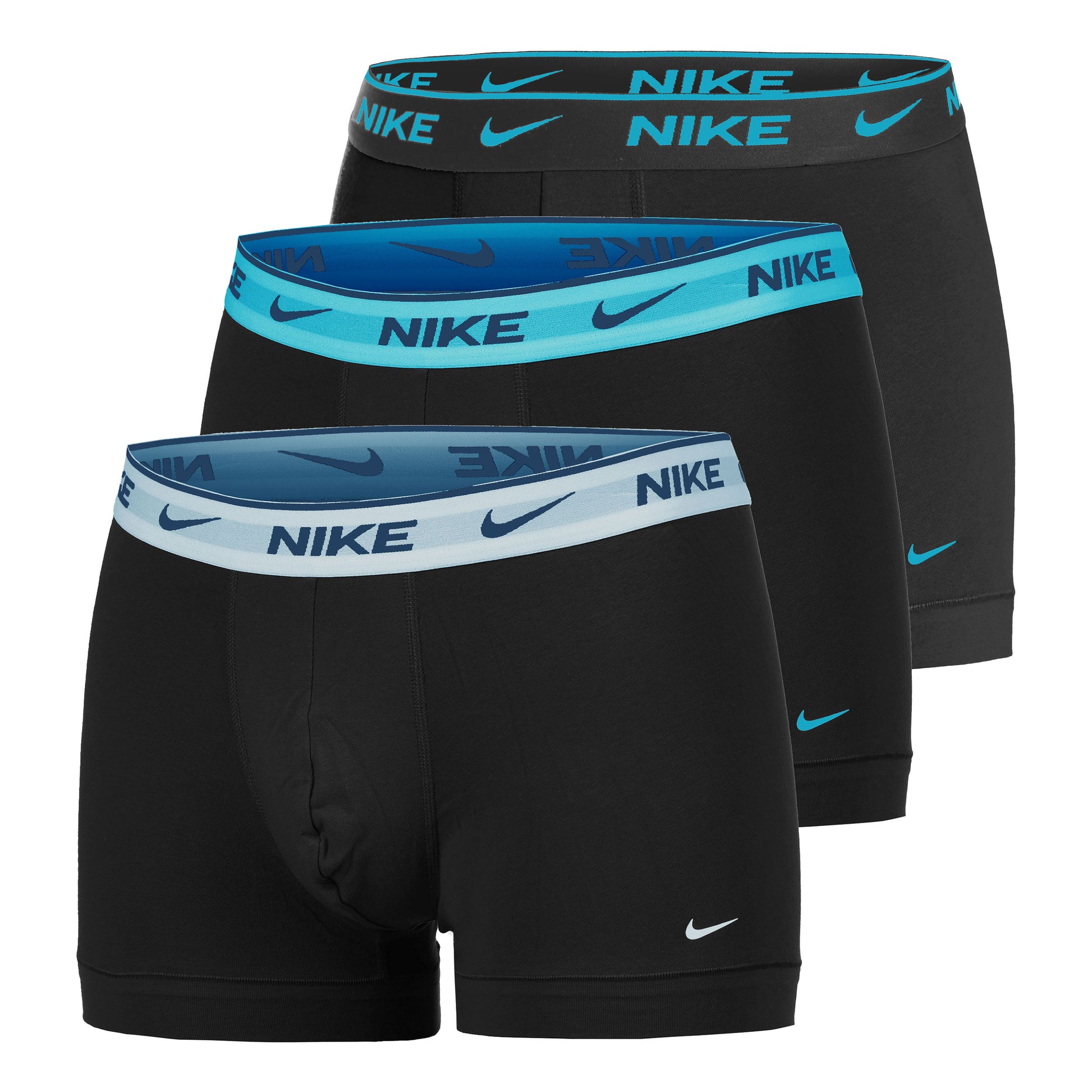 Nike Everyday Stretch Trunk Boxershort Verpakking 3 stuks Heren - zwart, blauw