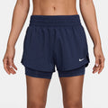 One Dri-Fit Mid Rise 3In 2N1 Shorts Dames-Donkerblauw