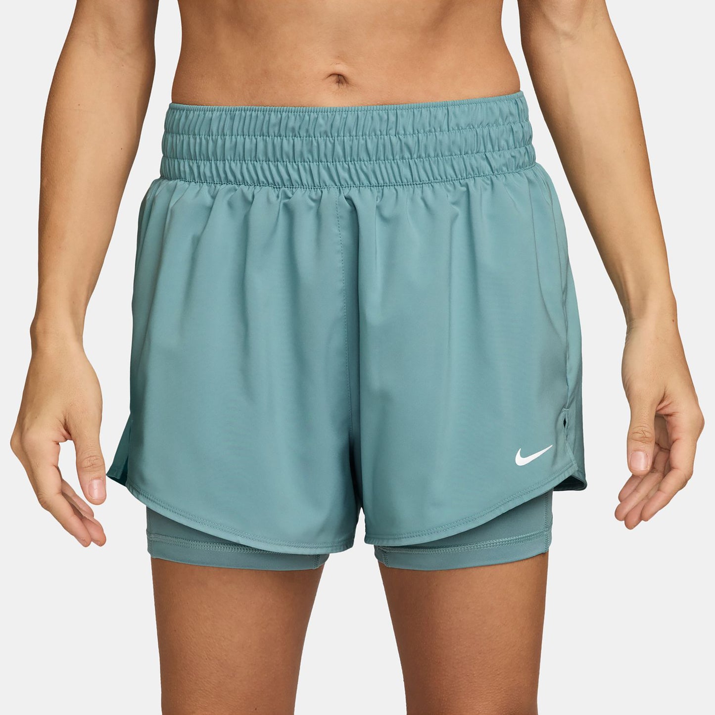 Nike Dri-Fit One High Rise 2in1 3in Shorts Femmes - sauge