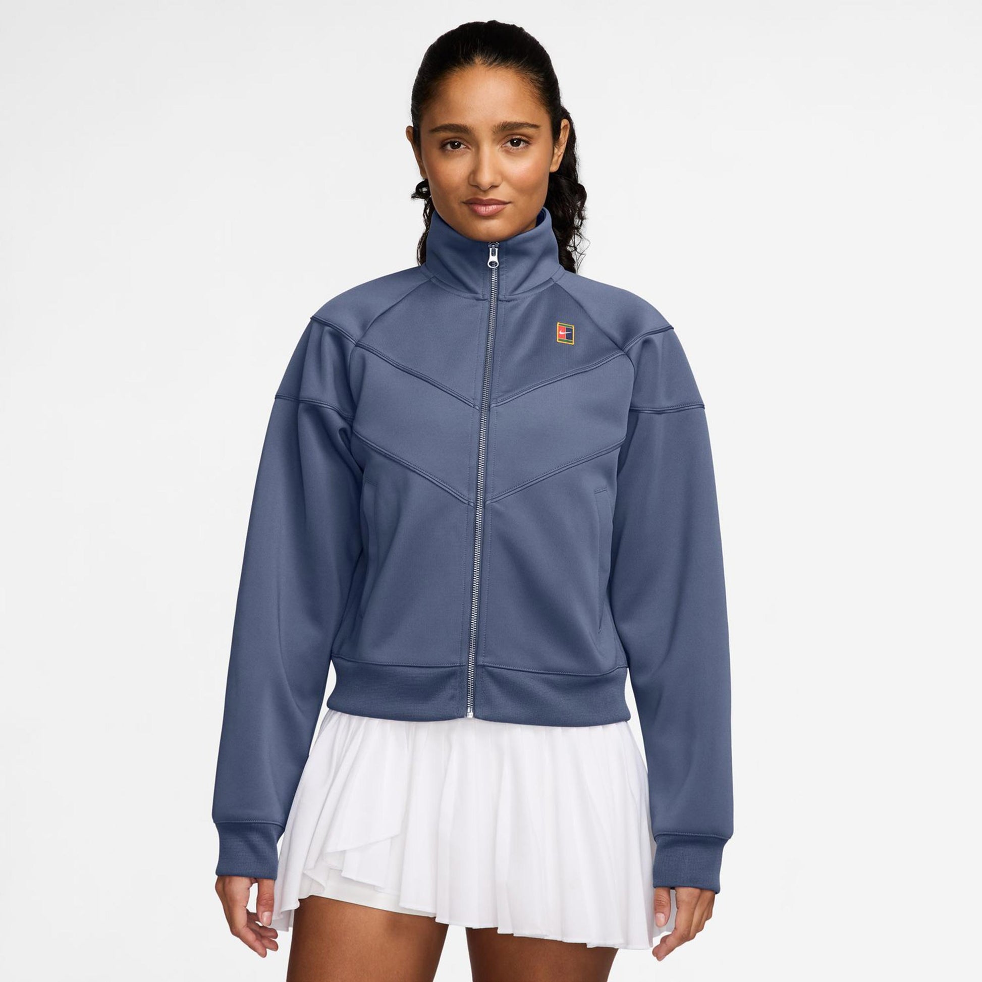 Nike Courtly Knit Heritage Trainingsjack Dames-blaugrau