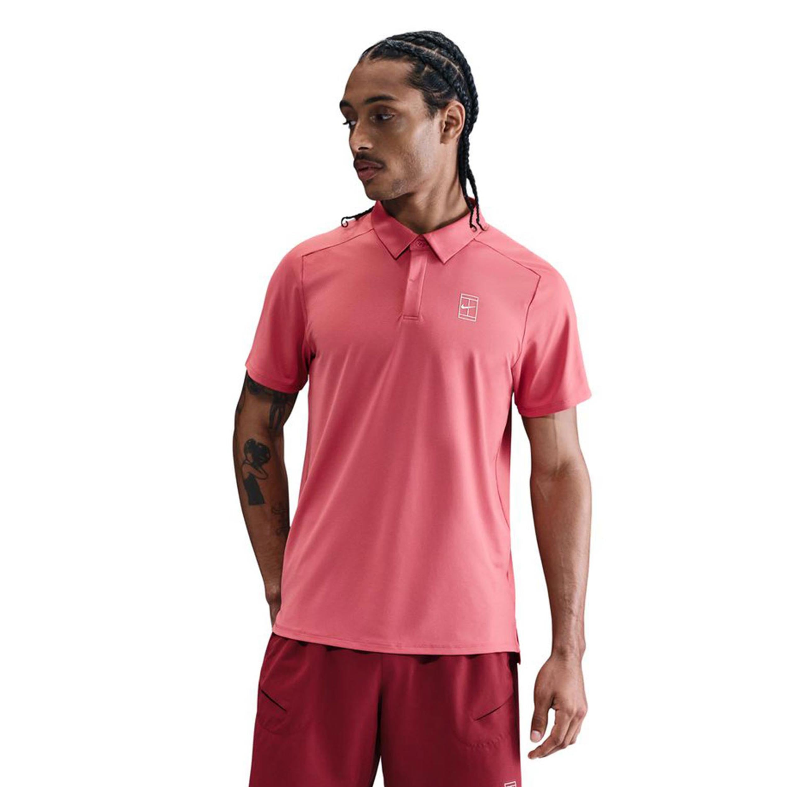 Nike Court Dri-Fit Advantage Polo Heren-Berry