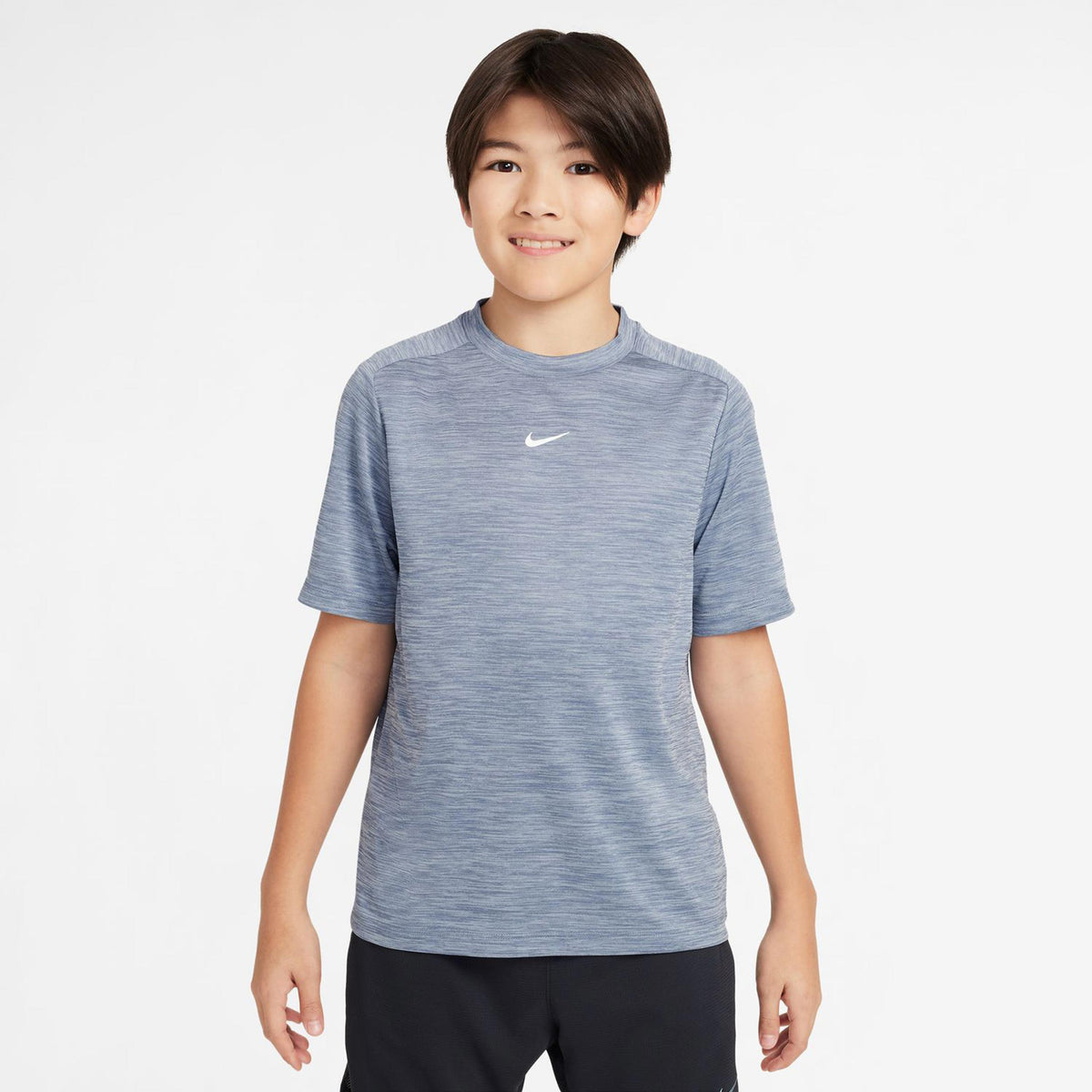 Nike Dri-Fit Multi Heather T-shirt Enfants-Bleu Gris