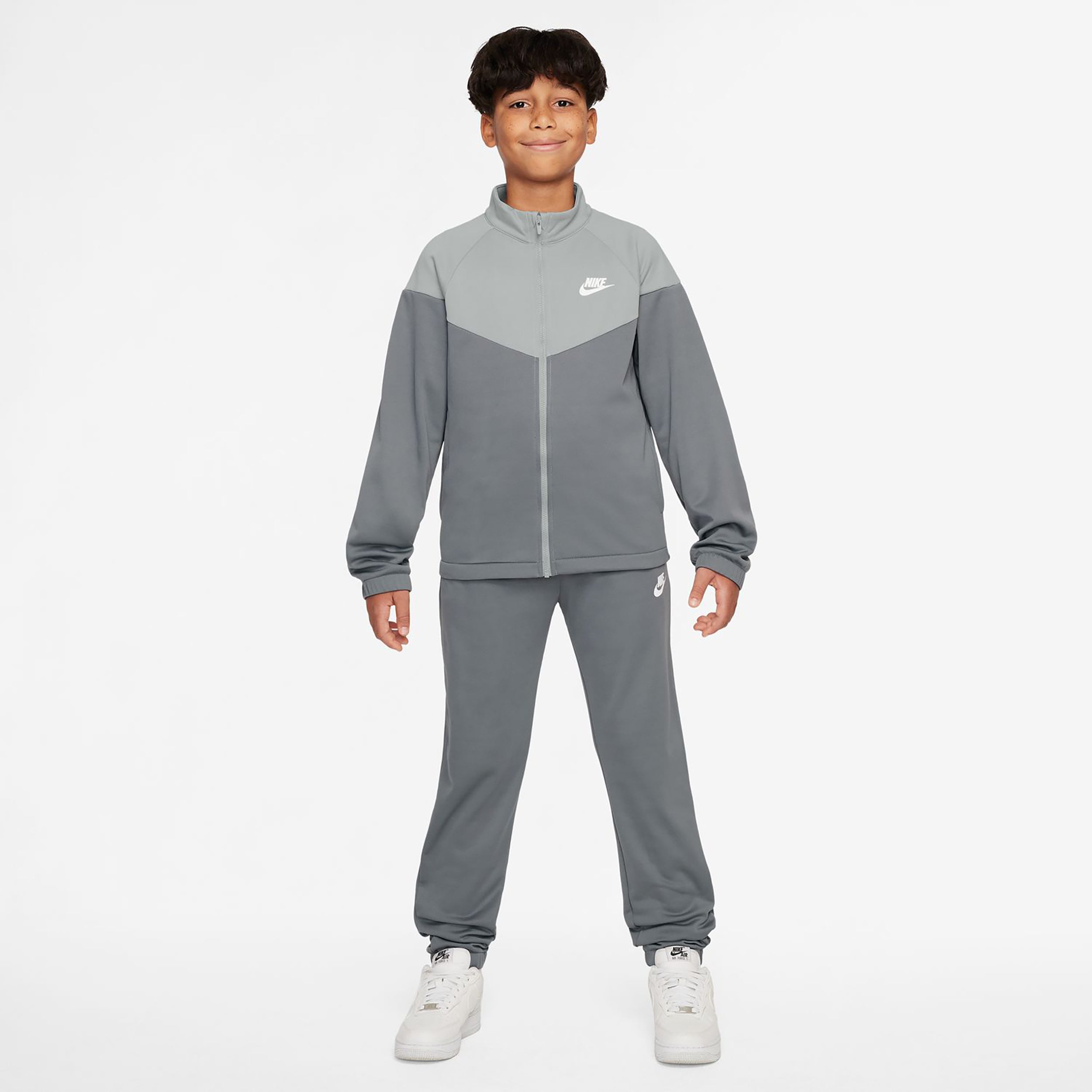 Nike Dri-Fit Full-Zip Trainingspak Kinderen-Grijs