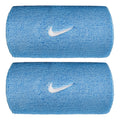 Swoosh Classic Doublewide Zweetband lang - blauw, wit