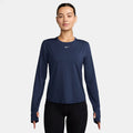 One Classic Dri-FIT Haut manches longues Femmes - bleu foncé, blanc