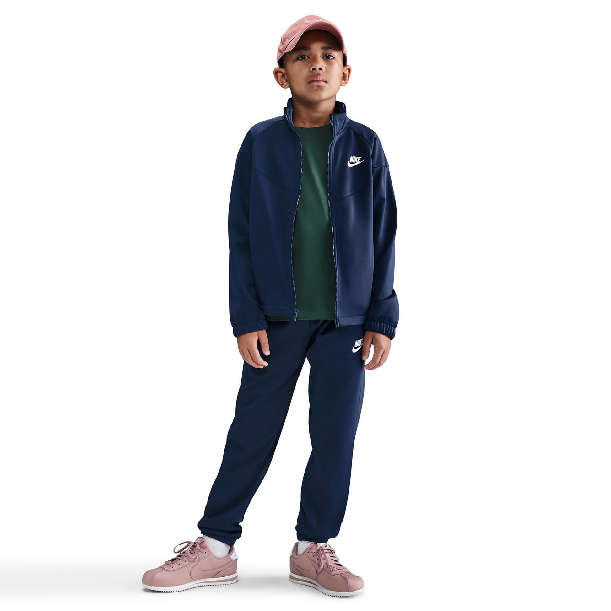Nike Dri-Fit Full-Zip Trainingspak Kinderen-donkerblauw