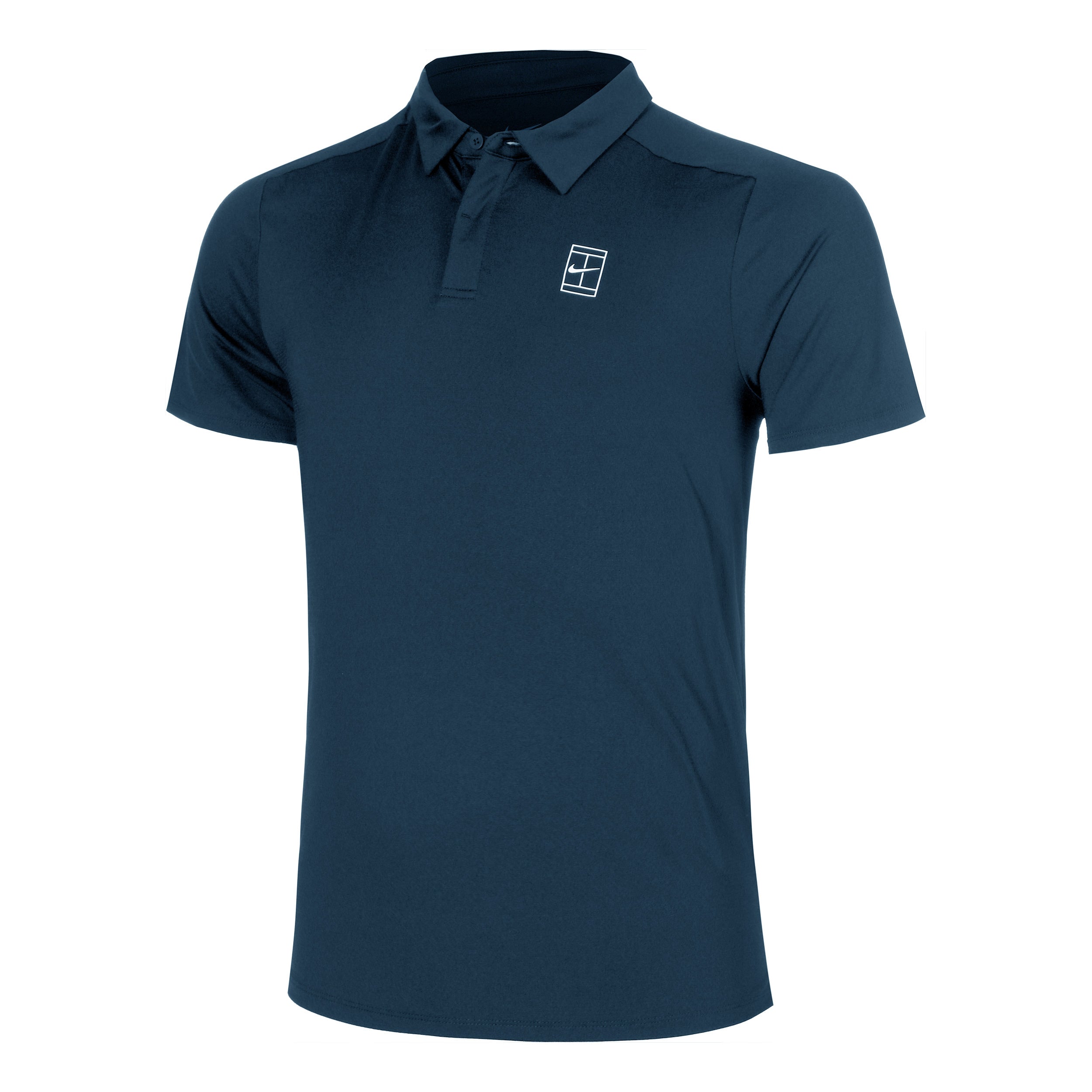Nike Court Dri-Fit Advantage Polo Heren-Donkerblauw,Wit