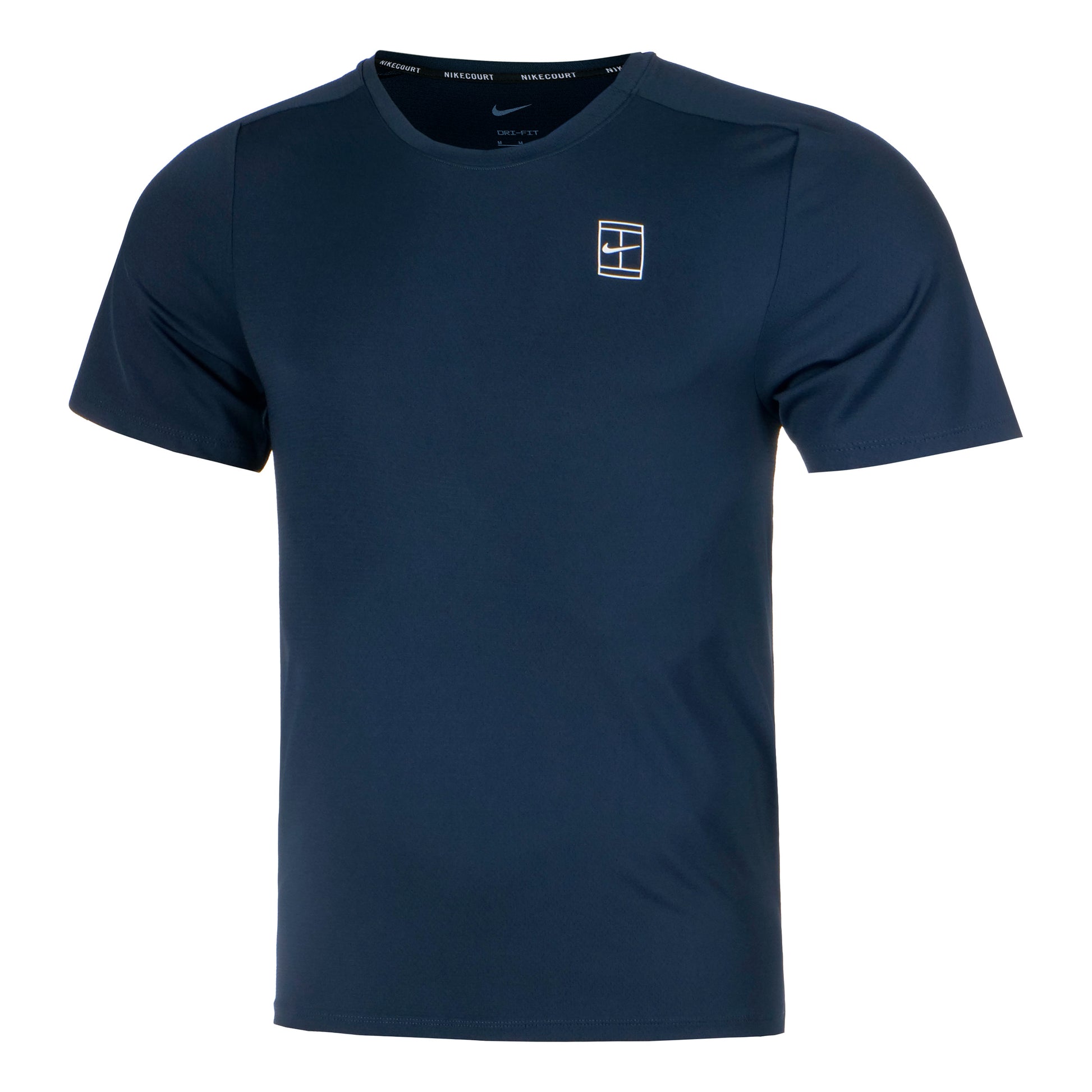 Nike Court Dri-Fit Advantage T-shirt Heren-Donkerblauw,Wit