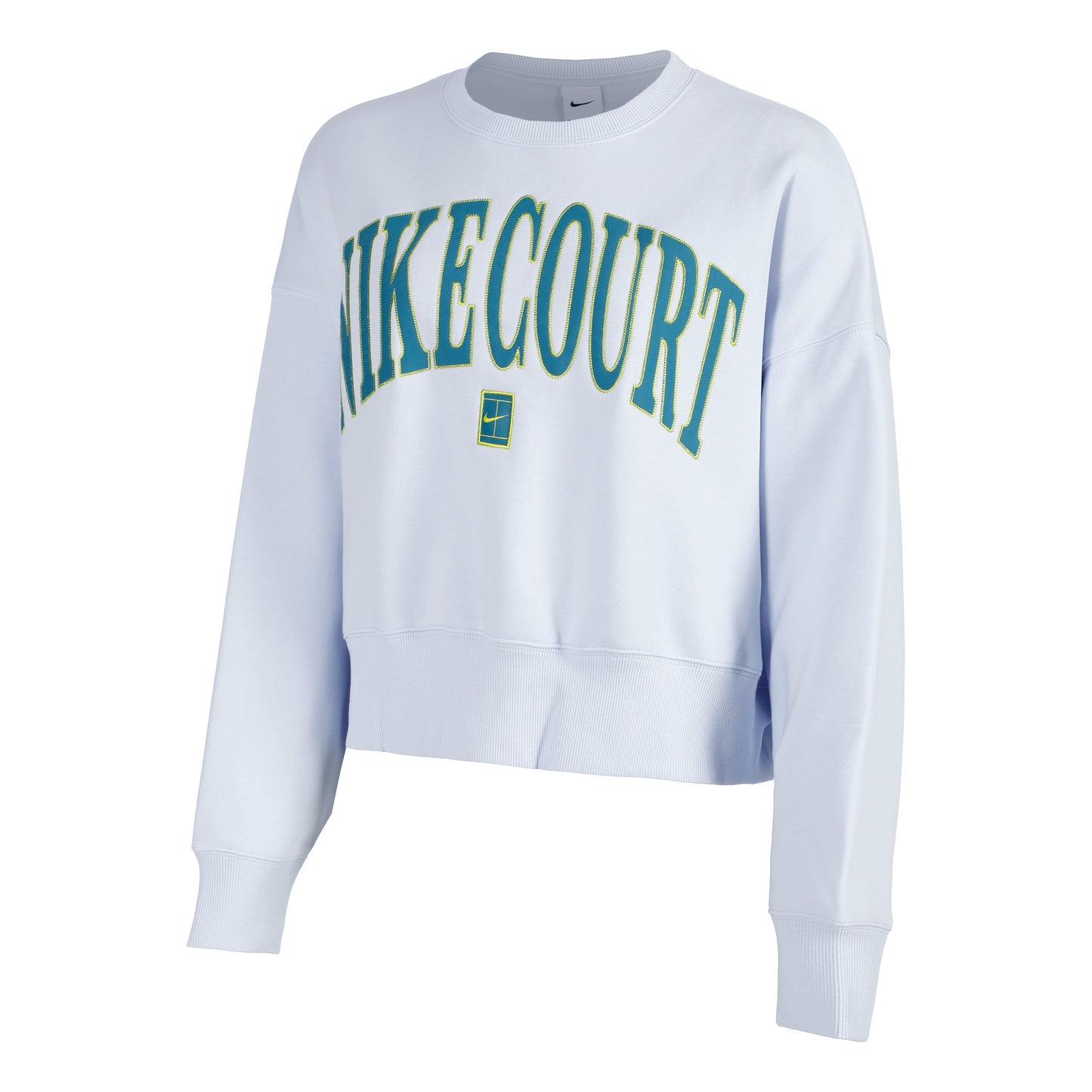 Nike Court Heritage Phoenix Fleece Oversized Crew High Rise Sweatshirt Dames - lichtgrijs,