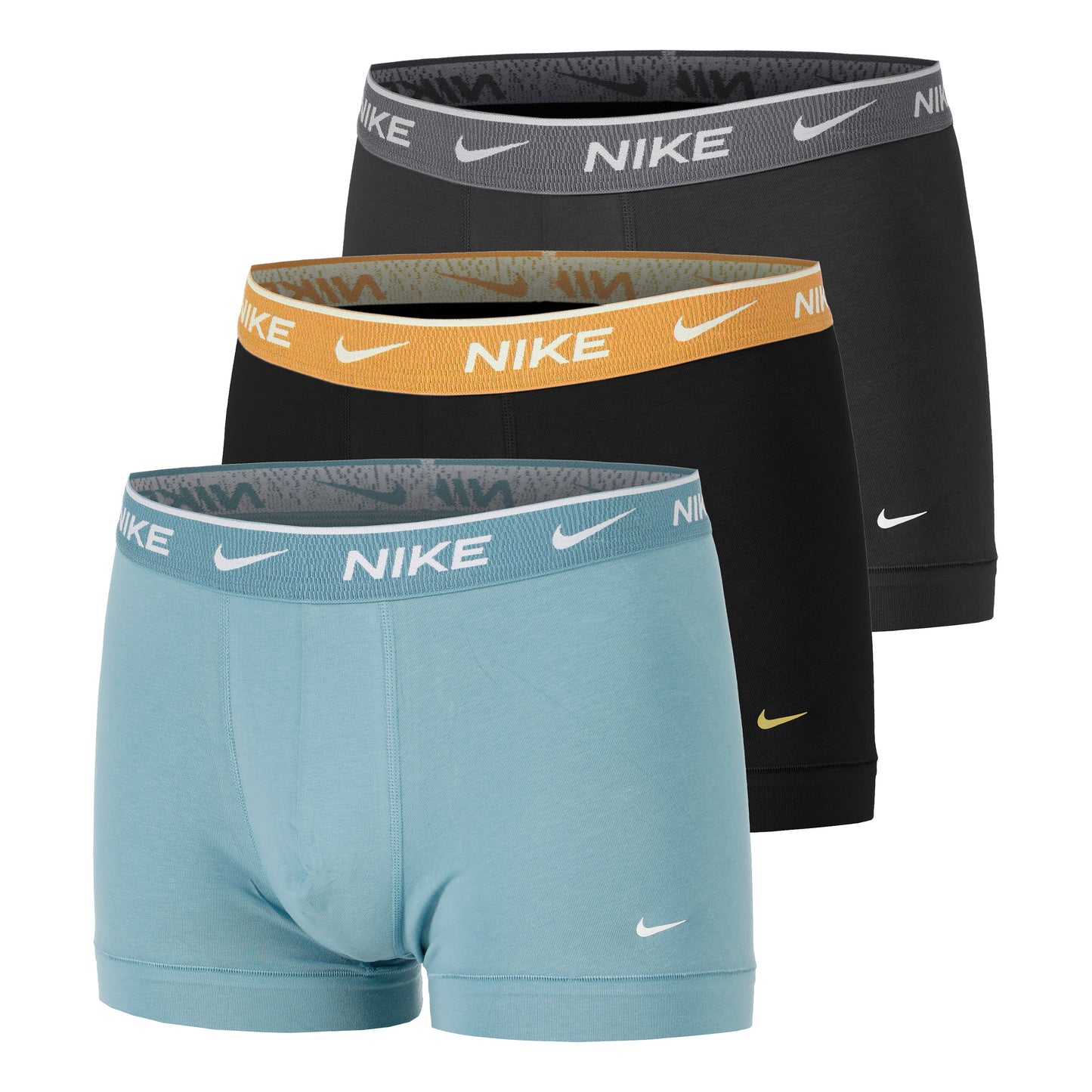 Nike Everyday Cotton Stretch Boxershort Verpakking 3 Stuks Heren-Lichtblauw,Donkergrijs