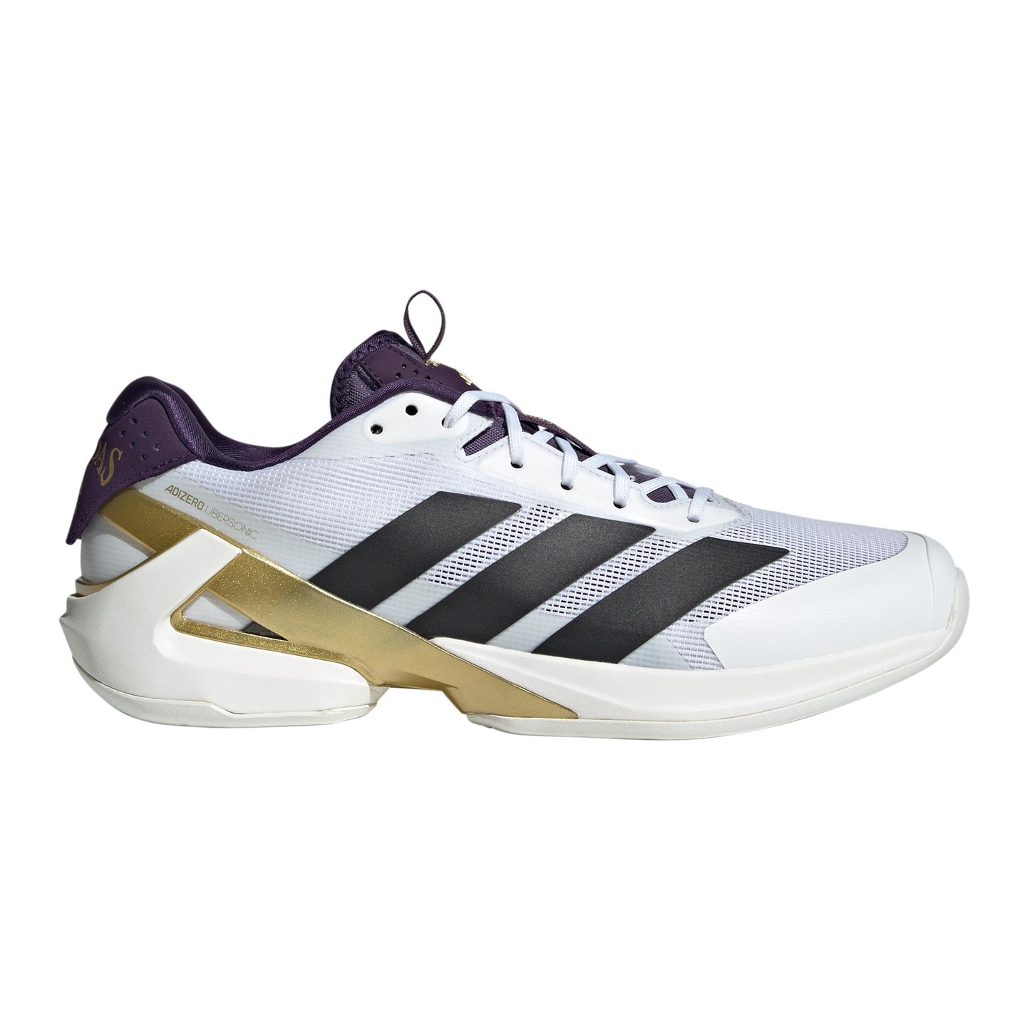 adidas Adizero Ubersonic 5 Allcourt schoen Heren - wit aluminium, goud