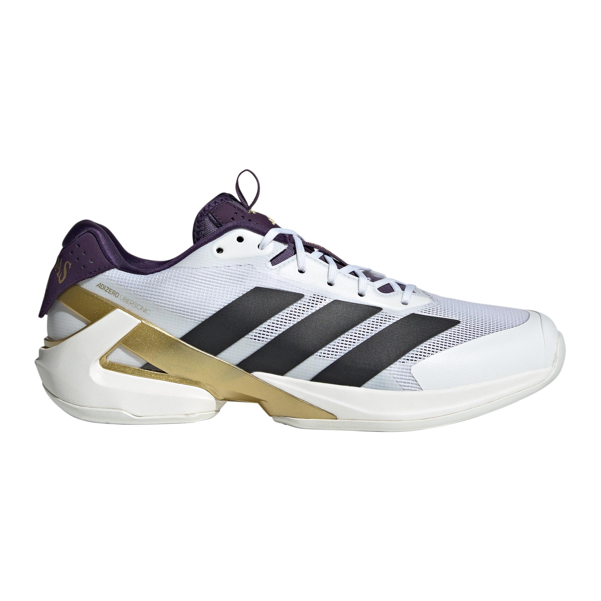 adidas Adizero Ubersonic 5 Allcourt schoen Heren - wit aluminium, goud