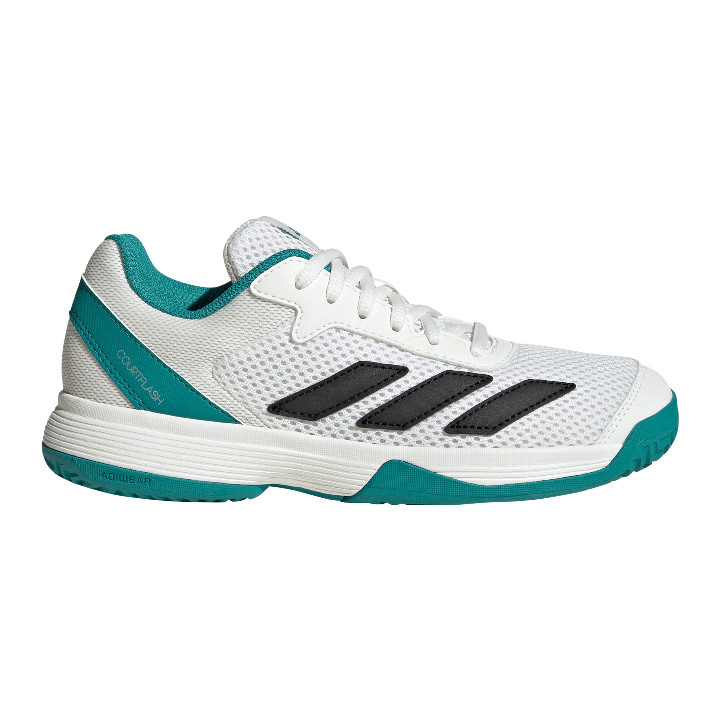 adidas Courtflash Allcourt schoen Kinderen - wit, petrolblauw