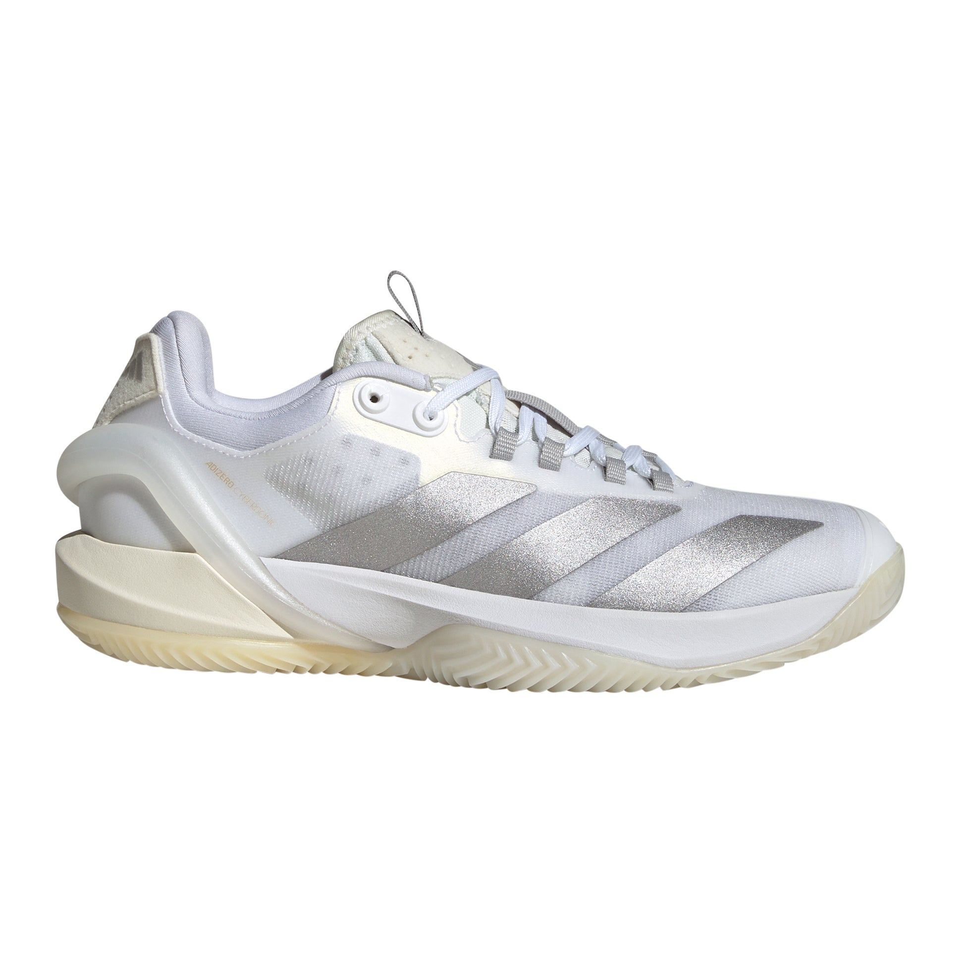 adidas adizero Cybersonic Gravelschoen Dames - wit, zilver