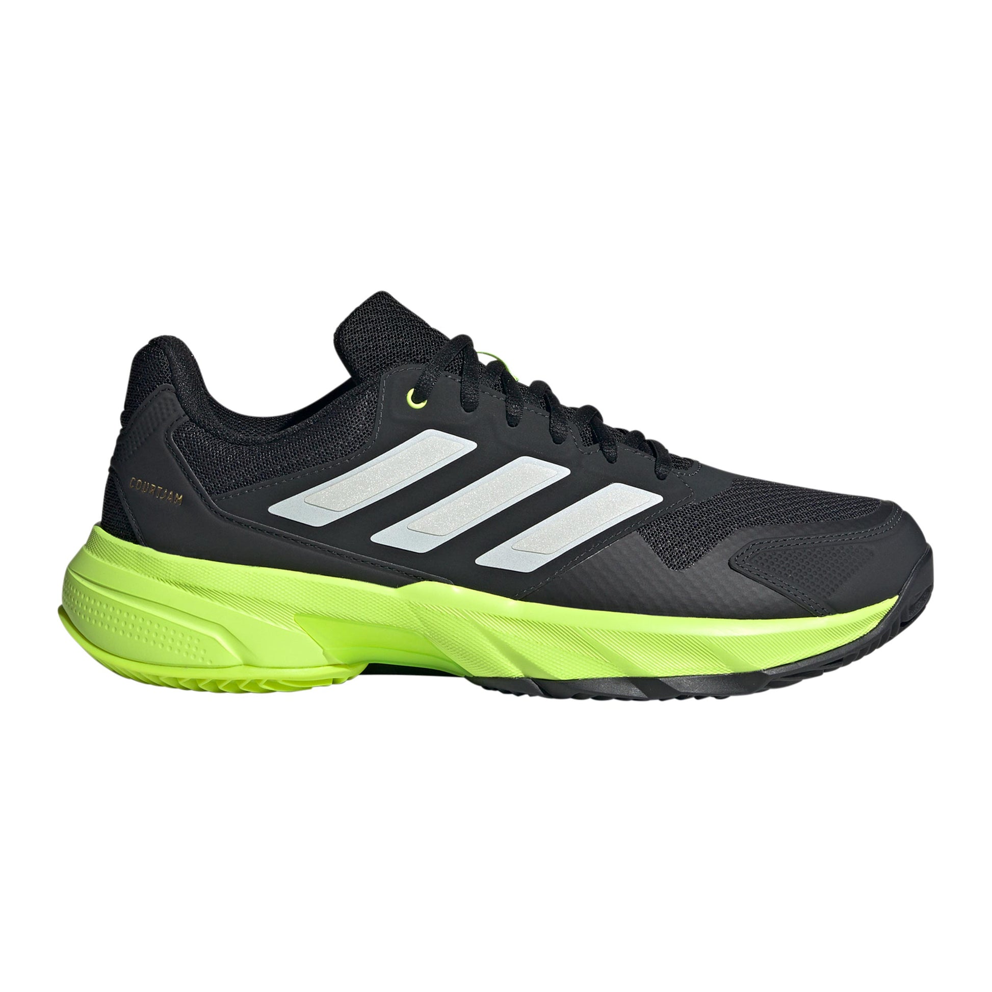 adidas CourtJam Control 3 Chaussures toutes surfaces Hommes - noir, jaune lemon