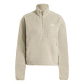 Fleece Half-Zip Sweat-shirt Femmes-beige